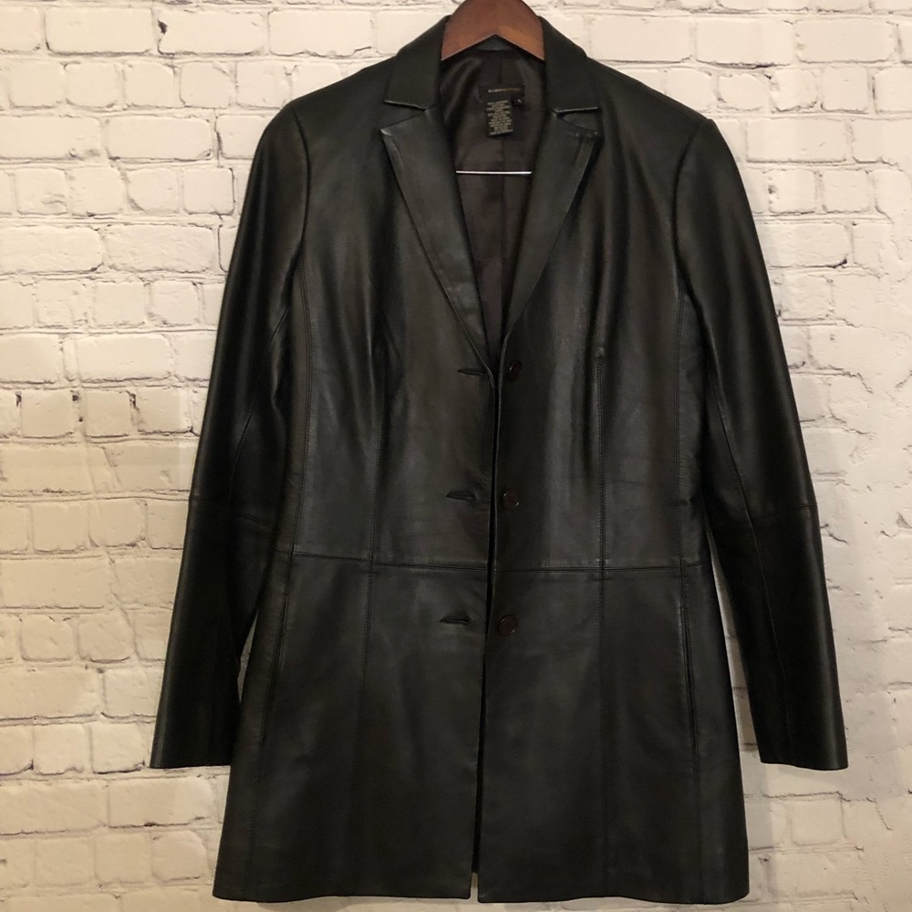 BCBG Leather Blazer
